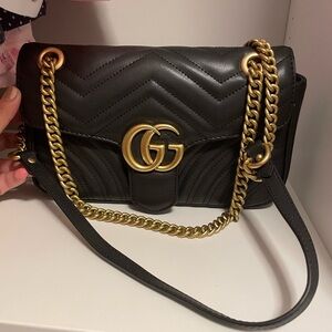 Gucci Black Leather Shoulder Bag